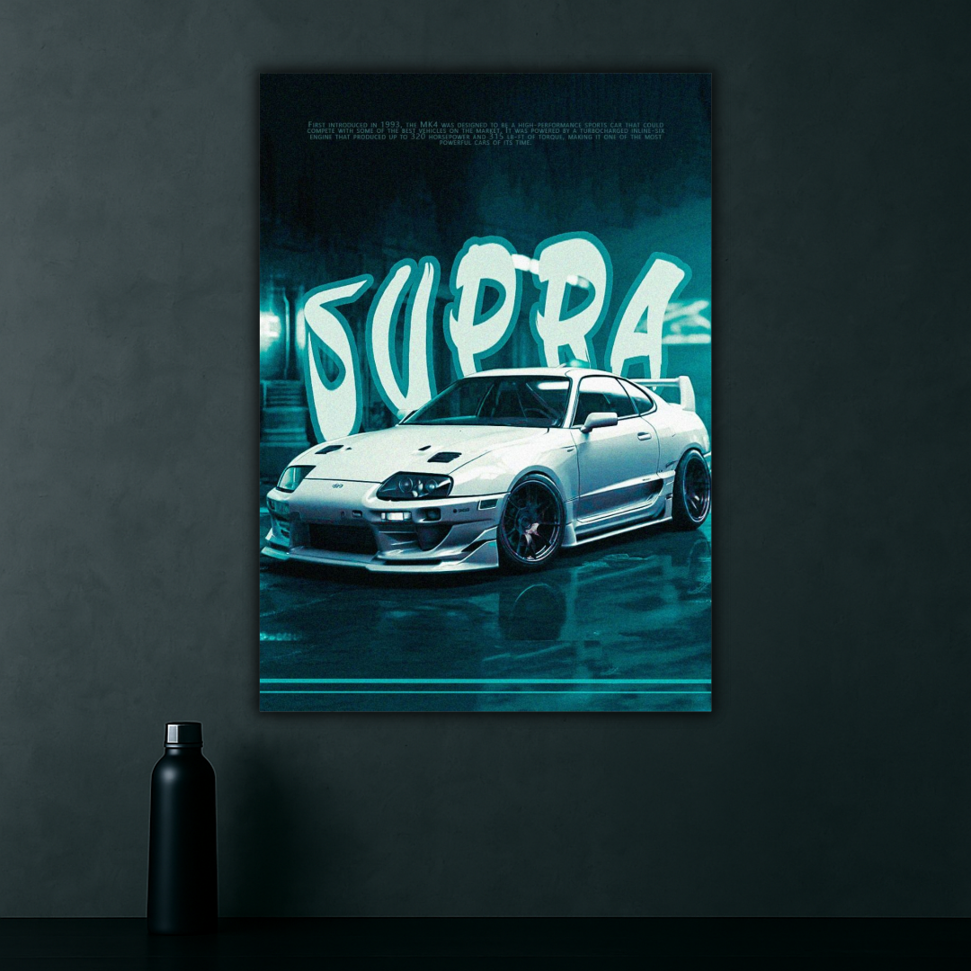 Toyota Supra MK4 Poster | JDM Legend Car Print for Garage & Man Cave