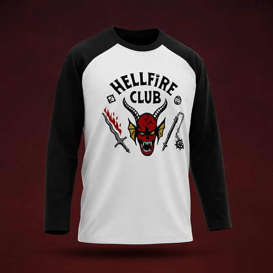 Hellfire Club Raglan Unisex Tee | Stranger Things Limited Edition