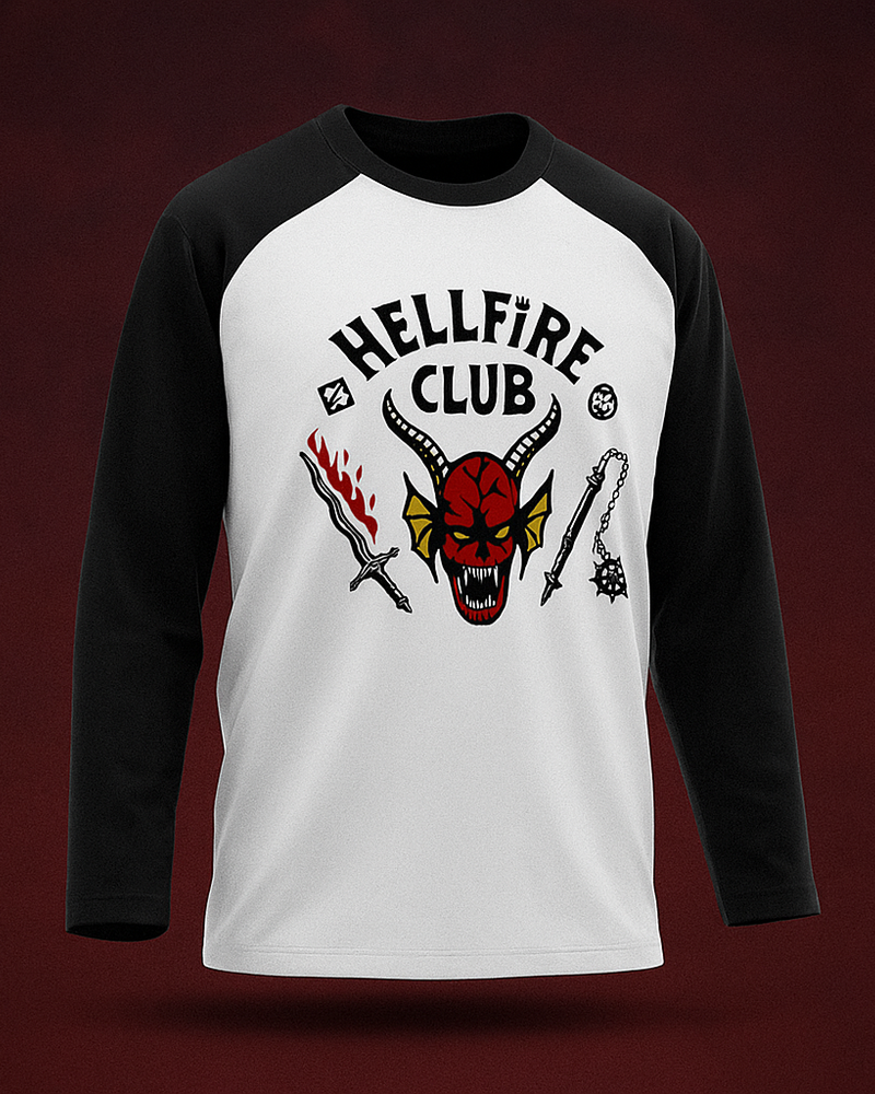 Hellfire Club Raglan Unisex Tee | Stranger Things Limited Edition