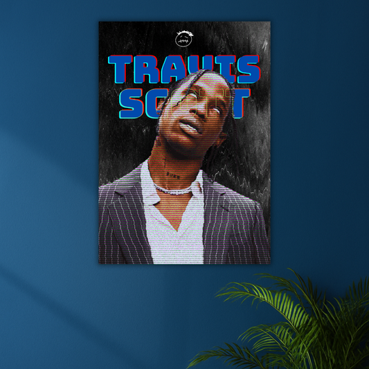 Glitched Reality | Travis Scott Lo-Fi Poster